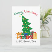 メオウィーいけなクリスマスおもしろい、ネコ、ユーモア シーズンカード (スタンド正面)