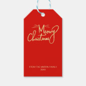 メオウィーおもしろいクリスマス手紙猫クリスマス ギフトタグ (正面)