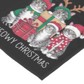 メオウィーのクリスマス猫クリスマスおもしろい猫好き ショートテーブルランナー (コーナー)