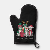 メオウィーのクリスマス猫クリスマスおもしろい猫好き 鍋つかみ (正面)