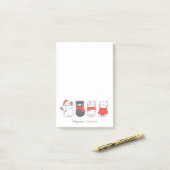 メオウィーのクリスマス猫 ポストイット (デスク上)