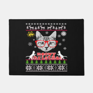メオウィーキャット クリスマスセーター クリスマスのネコ ドアマット