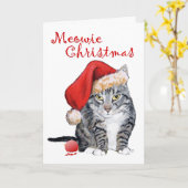 メオウィークリスマスタビーキャット カード (黄色い花)