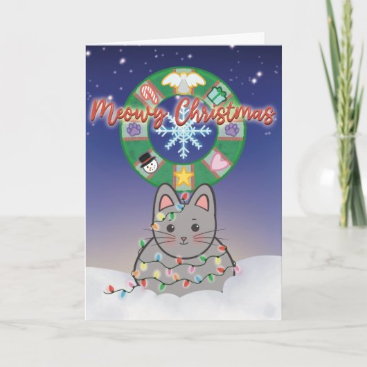 メオウィークリスマス猫 シーズンカード (正面)