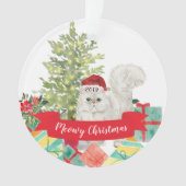 メオウィークリスマス ペルシャ猫 オーナメント (正面)