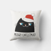 メオウィークリスマス 黒猫の枕 楽しい かわいい クッション (裏面)