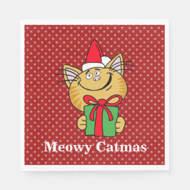 メオウィー・キャットマス クリスマス 猫 ペーパーナプキン スタンダードランチョンナプキン