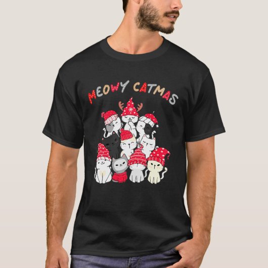 メオウィー・キャットマス・クリスマス Tシャツ (正面)