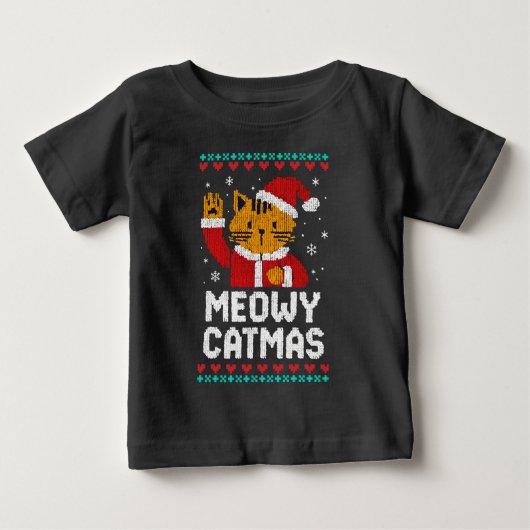 メオウィー・キャットマス ベビーTシャツ (正面)