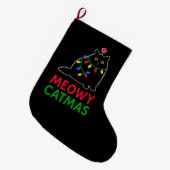 メオウィー・キャットマス ラージクリスマスストッキング (正面 (吊り時))