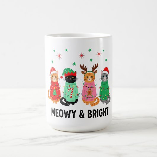 メオウィー・クリスマス・キャット コーヒーマグカップ (中央)