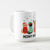 メオウィー・クリスマス・キャット コーヒーマグカップ (正面左)