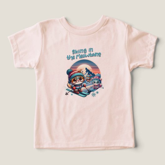 メオウエテンでスキーをする猫たち (デザイン正面)