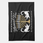 メオウゼルトフおもしろいハヌカー（ユダヤ教の祭り）ハヌッカ醜いセーター キッチンタオル (縦)