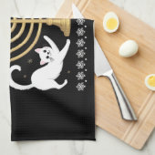 メオウゼルトフおもしろいハヌカー(ユダヤ教の祭り)ハヌッカ醜いセーター キッチンタオル (四つ折り)