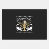 メオウゼルトフおもしろいハヌカー(ユダヤ教の祭り)ハヌッカ醜いセーター ラッピングペーパーシート (正面)