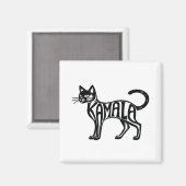 メオウマラかまら子なしキャットレディーハリス マグネット (正面/裏面)