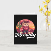 メオディテキサス州キャットミームカントリー女性のカーボーイかわいいC カード (黄色い花)