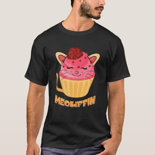 メオフイン 猫 マフィン Tシャツ (正面)