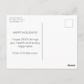 メオミーとミーの猫ママの写真オーバーレイホリデー ポストカード (裏面)