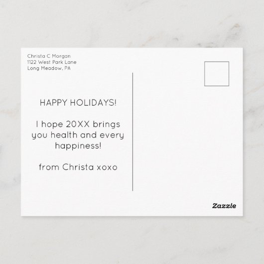 メオミーとミーの猫ママの写真オーバーレイホリデー ポストカード (裏面)