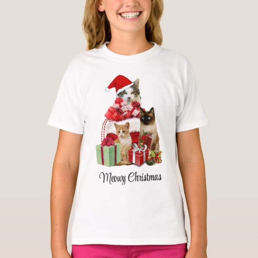メオリークリスマスキャッツ Tシャツ (正面)