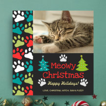 メオリークリスマスツリードゥードルパウプリントキャットの写真