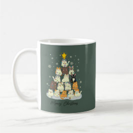 メオリークリスマス - かわいいキャットツリー コーヒーマグカップ