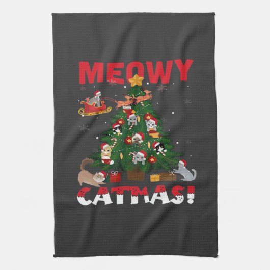 メオリークリスマス キッチンタオル (縦)