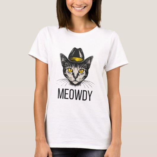 メオーディー 笑える猫 Tシャツ (正面)
