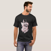 メオーディー・面白い・猫・カウボーイ Tシャツ (正面フル)