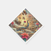 メカお洒落ーポインセチア・ガーデン・デコパージュ スタンダードカクテルナプキン (角)