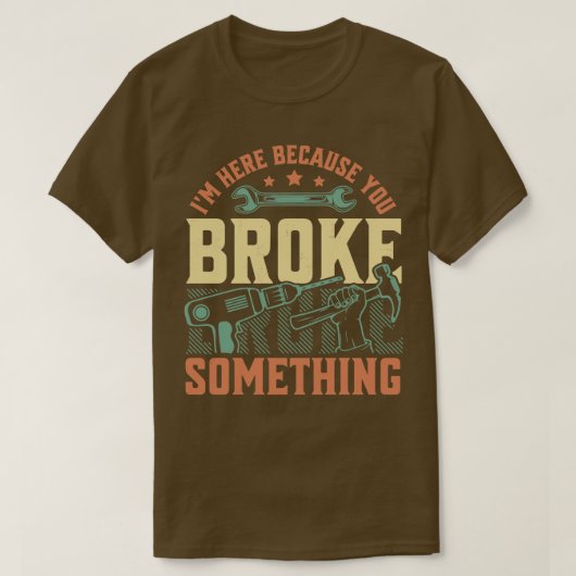 メカさん何か壊したから Tシャツ (デザイン正面)