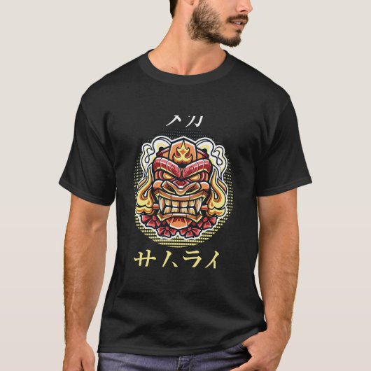 メカはっきりしたマスクデザイン Tシャツ (正面)