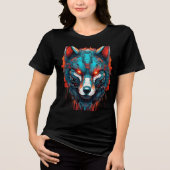 メカウルフ レディース トリブレンドTシャツ トライブレンドTシャツ (正面)