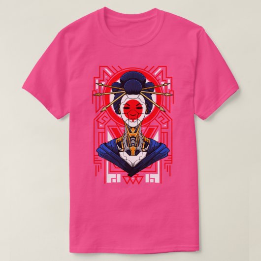 メカゲイシャサイボーグ Tシャツ (デザイン正面)