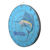 メカジキおもしろい漫画イラストレーション ダーツボード (正面右)