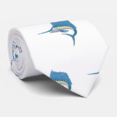 メカジキおもしろい漫画イラストレーション ネクタイ (ロール)