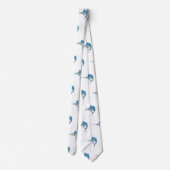 メカジキおもしろい漫画イラストレーション ネクタイ (裏面)