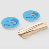 メカジキおもしろい漫画イラストレーション ハンドファン (組立なし)