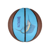 メカジキおもしろい漫画イラストレーション ミニバスケットボール (縦)