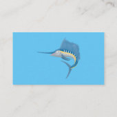 メカジキおもしろい漫画イラストレーション 名刺 (裏面)