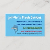 メカジキおもしろい漫画イラストレーション 名刺 (正面)