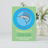 メカジキおもしろい漫画イラストレーション 招待状 (スタンド正面)