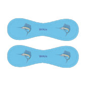 メカジキおもしろい漫画イラストレーション 野球ボール (パネル)