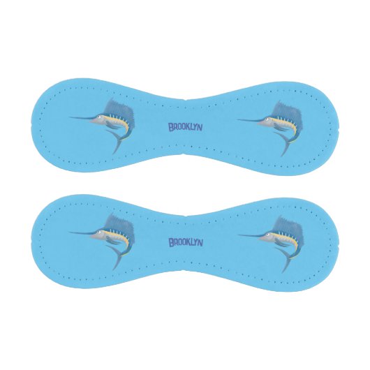 メカジキおもしろい漫画イラストレーション 野球ボール (パネル)