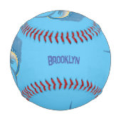 メカジキおもしろい漫画イラストレーション 野球ボール (正面)