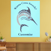 メカジキのサンダー_コーブ キャンバスプリント (インサイチュ (リビング))