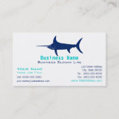 メカジキのシルエットの名刺 名刺 (正面)