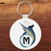 メカジキのジャンプモノグラム キーホルダー (正面)